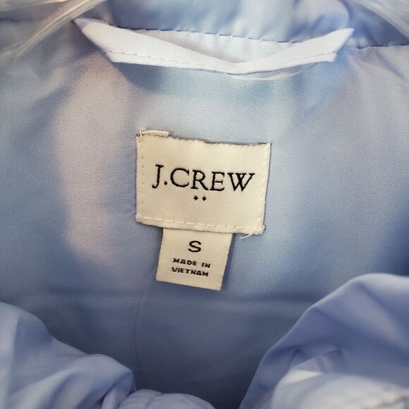 J. Crew Mountain Puffer Vest Sz S Full Zip Baby Blue Pockets $128 BU286 - Picture 6 of 16